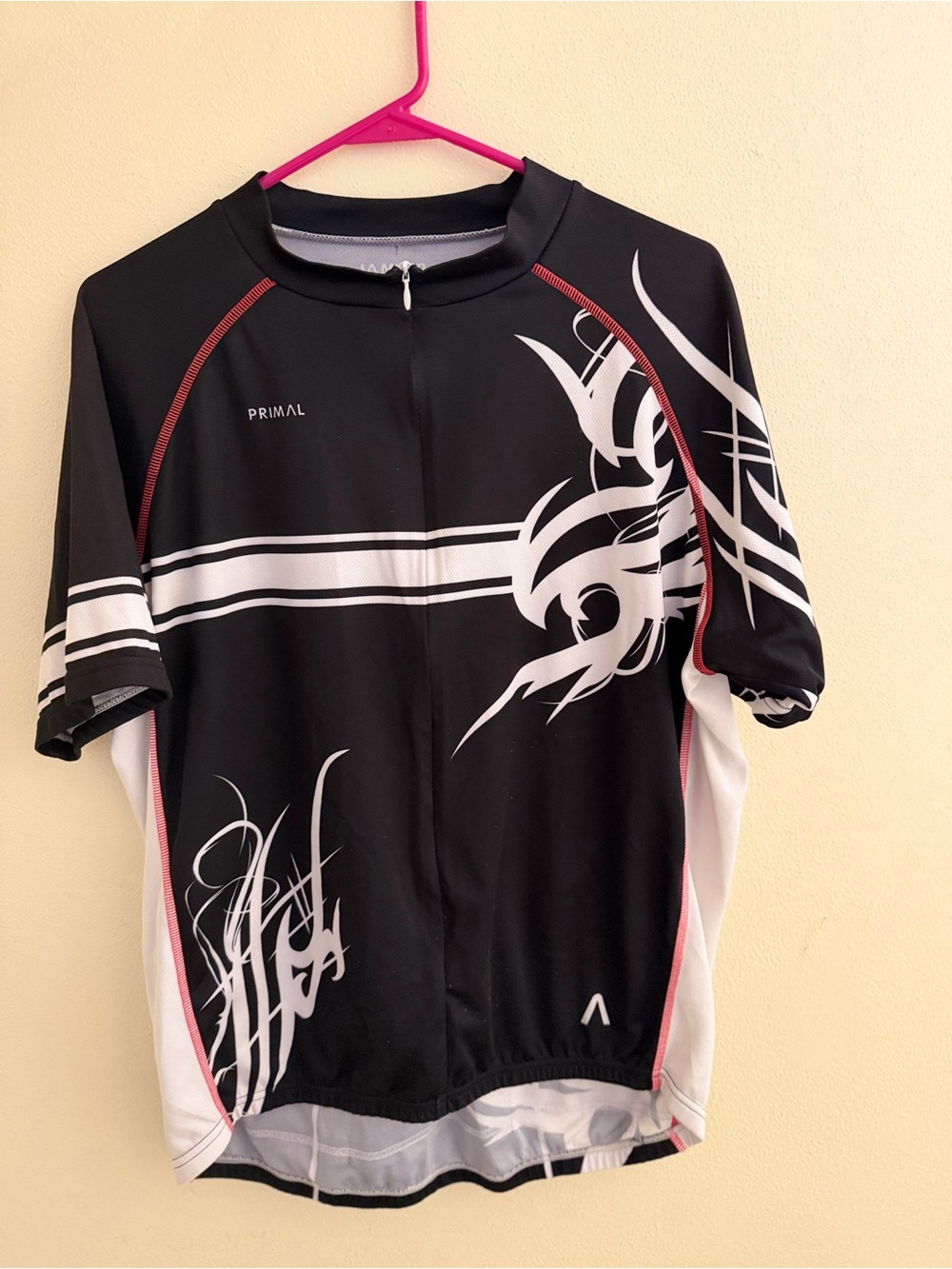 Primal Men’s Black & White Short-Sleeve Cycling Jersey